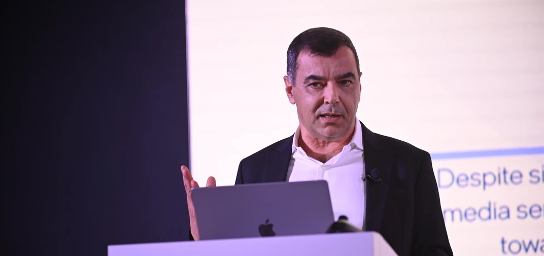 Prof. Amnon Shashua presents during the Mobileye: Now, Next, Beyond CES 2023 Press Conference (Credit: Mobileye)