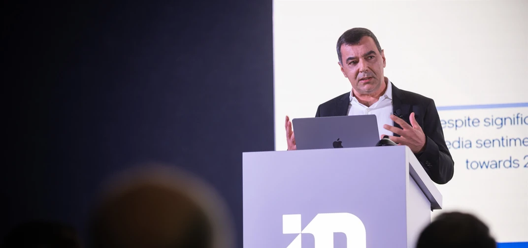 Prof. Amnon Shashua presents during the Mobileye: Now, Next, Beyond CES 2023 Press Conference (Credit: Mobileye)