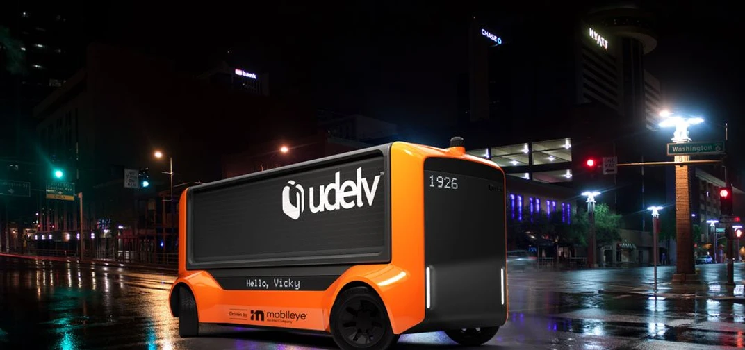In April 2021, Udelv announced that the Mobileye Drive self-driving system will drive the company's Transporter autonomous delivery vehicles. 