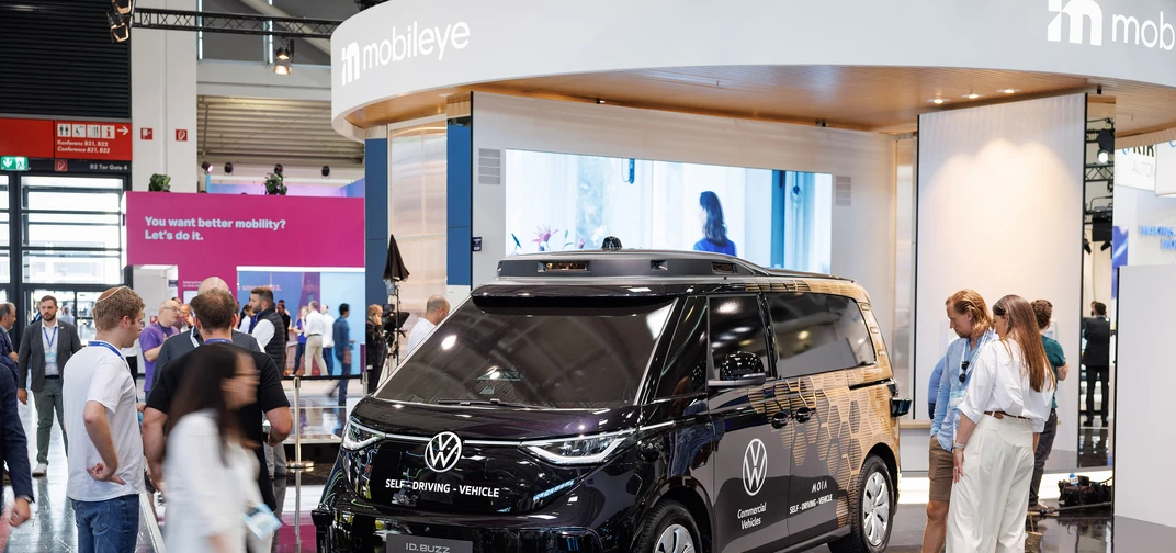 One of several vehicles powered by Mobileye Drive™ at IAA 2023 was the VW ID. Buzz (Photo: Volkswagen)