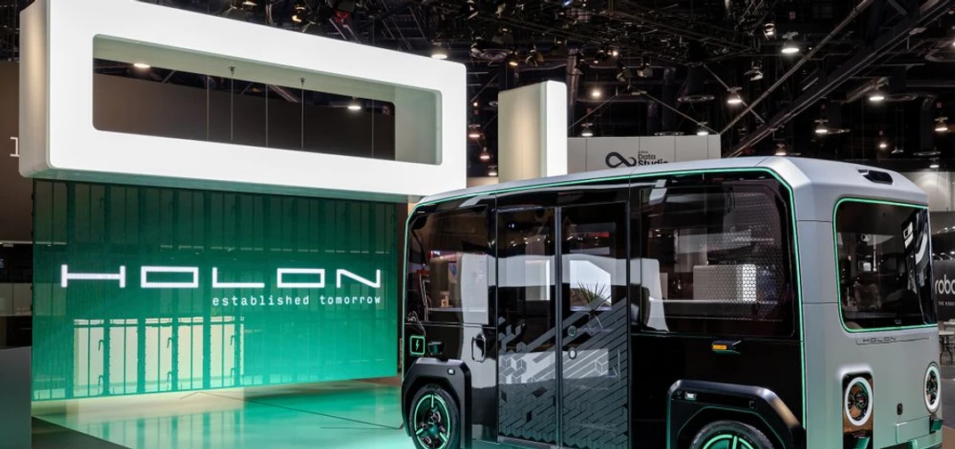 HOLON made its debut at CES 2023 as a new autonomous mobility brand from automotive supplier BENTELER.  (Credit: HOLON)