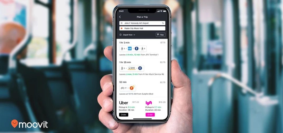 Moovit's mobile application provides public transit and navigation data to simplify urban mobility in 3,100 cities around the world.